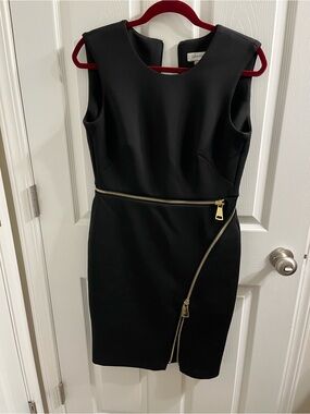 Calvin Klein Black Zipper Dress